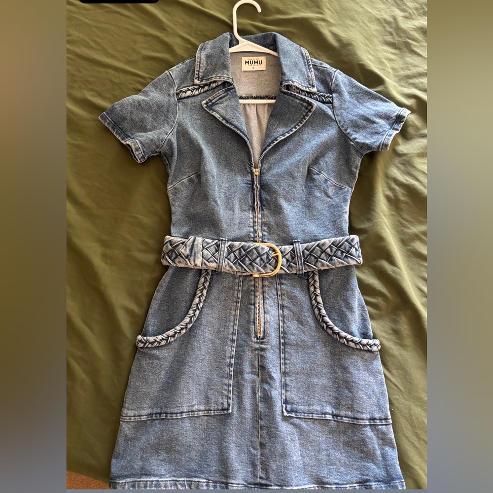 Show Me Your MuMu Blue Denim Mini Dress